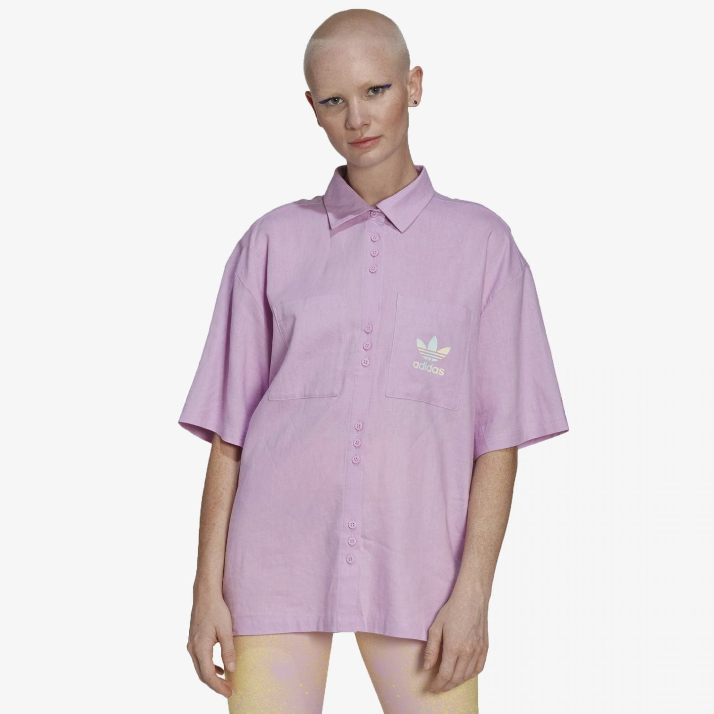 WMN'S LINEN SHIRT  'BLISS LILAC'