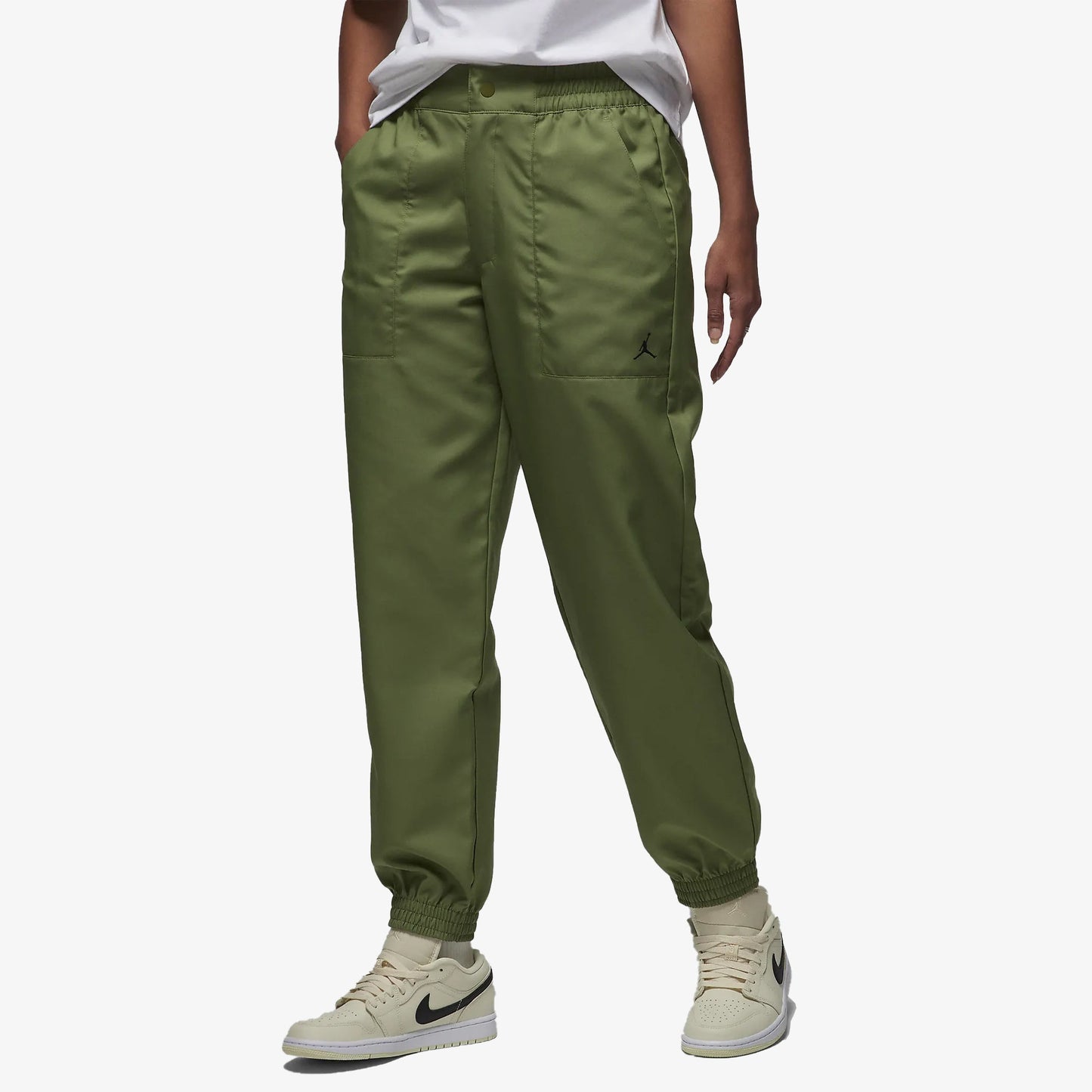 WMN'S WOVEN PANTS  'SKY J LT OLIVE/BLACK'