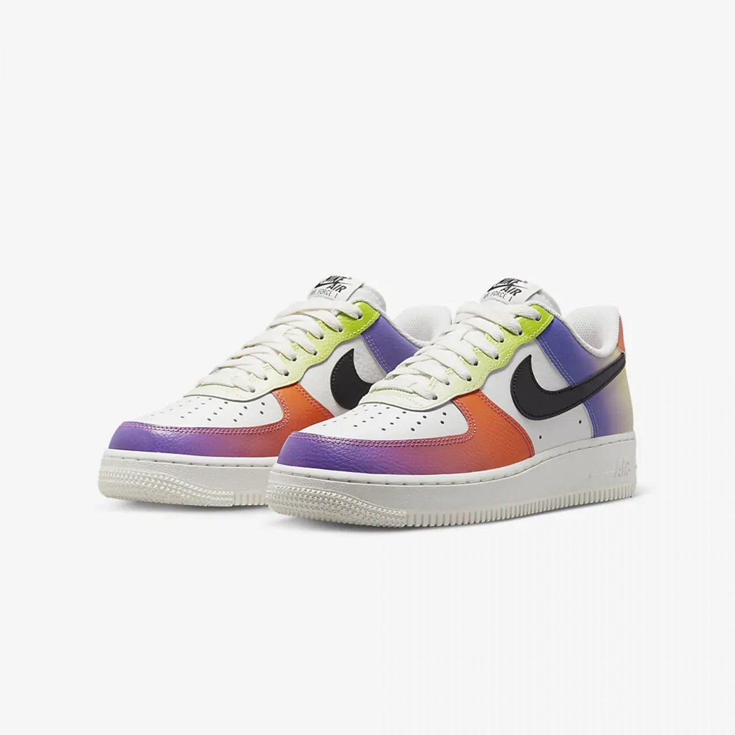 WMN'S AIR FORCE 1 '07 'SUMMIT WHITE/BLACK/BRIGHT MANDARIN'