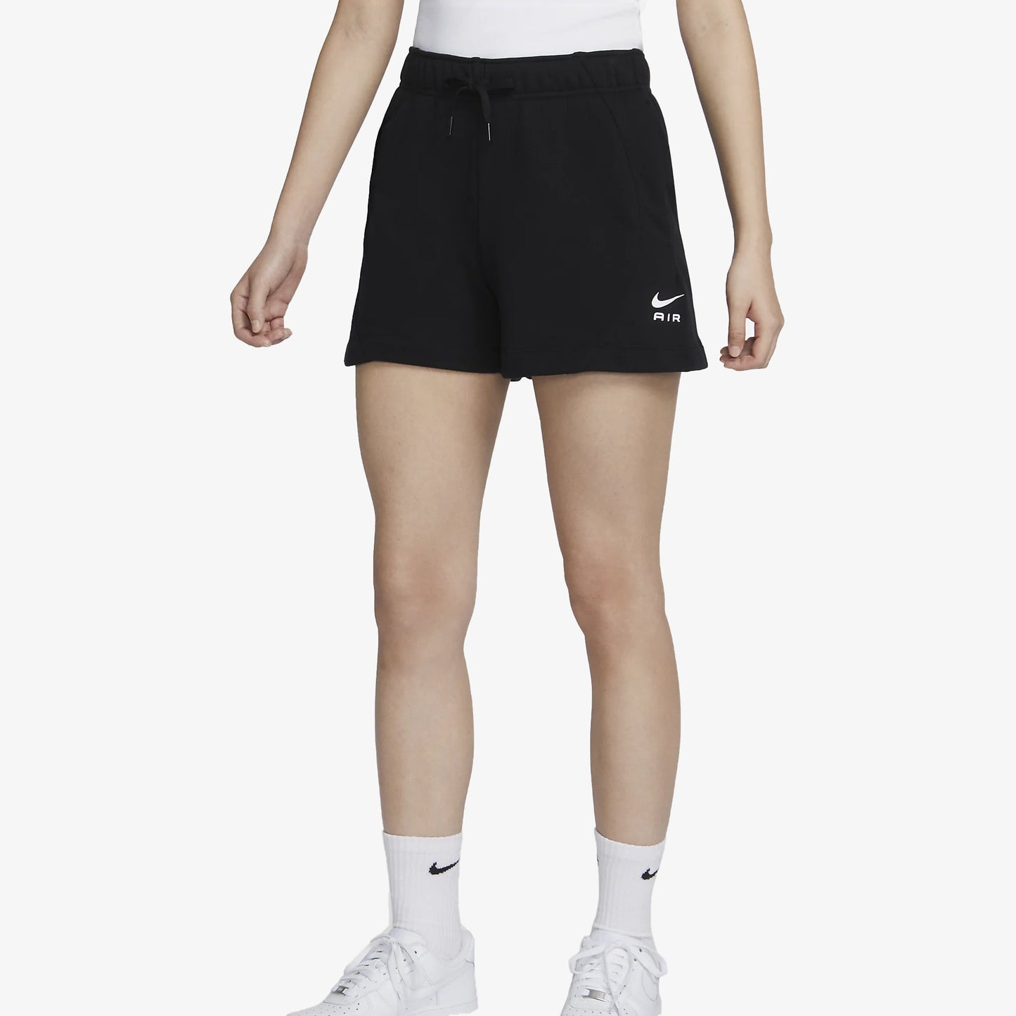 WMN'S MID RISE FLEECE SHORTS  'BLACK'