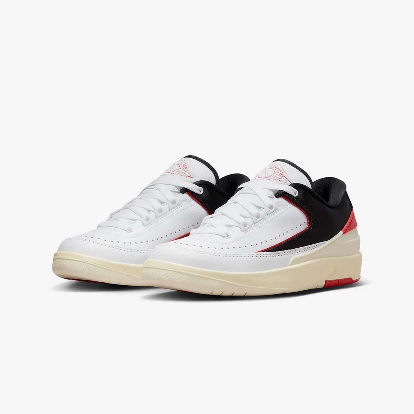 WMN'S AIR JORDAN 2 RETRO LOW  'WHITE/UNIVERSITY RED-BLACK-COCONUT MILK'