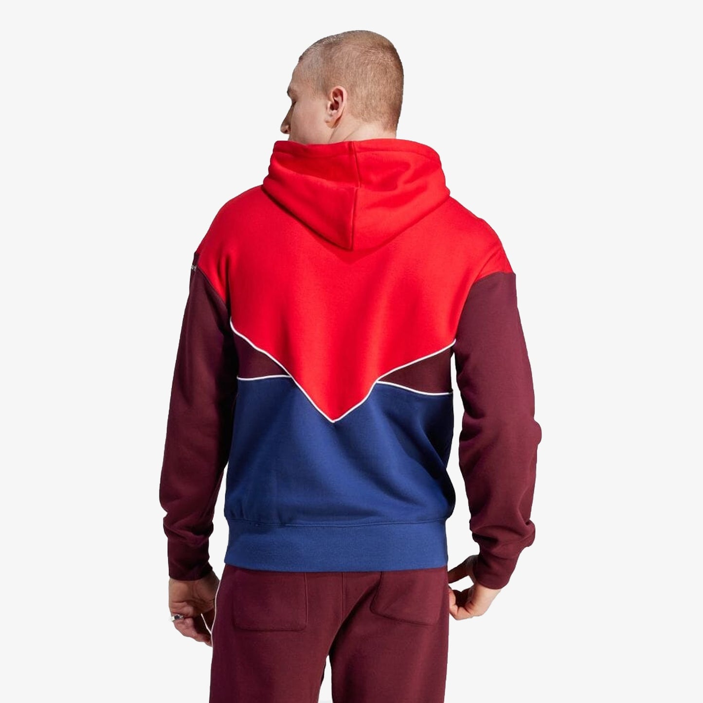 ADICOLOR SEASONAL ARCHIVE HOODIE  'BETTER SCARLET/DARK BLUE/MAROON'