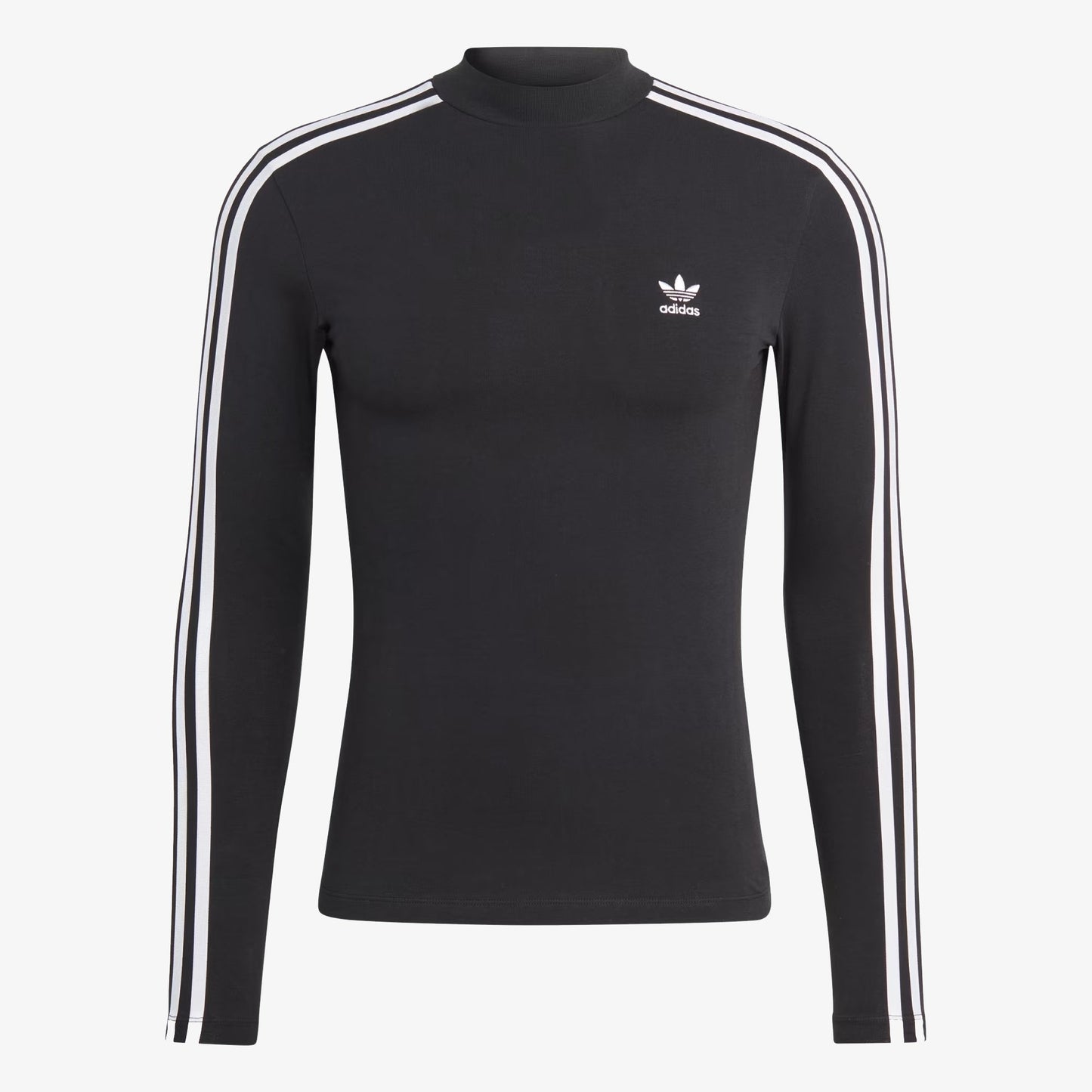 ADICOLOR CLASSICS 3-STRIPES HIGH NECK LONG SLEEVE TEE  'BLACK'