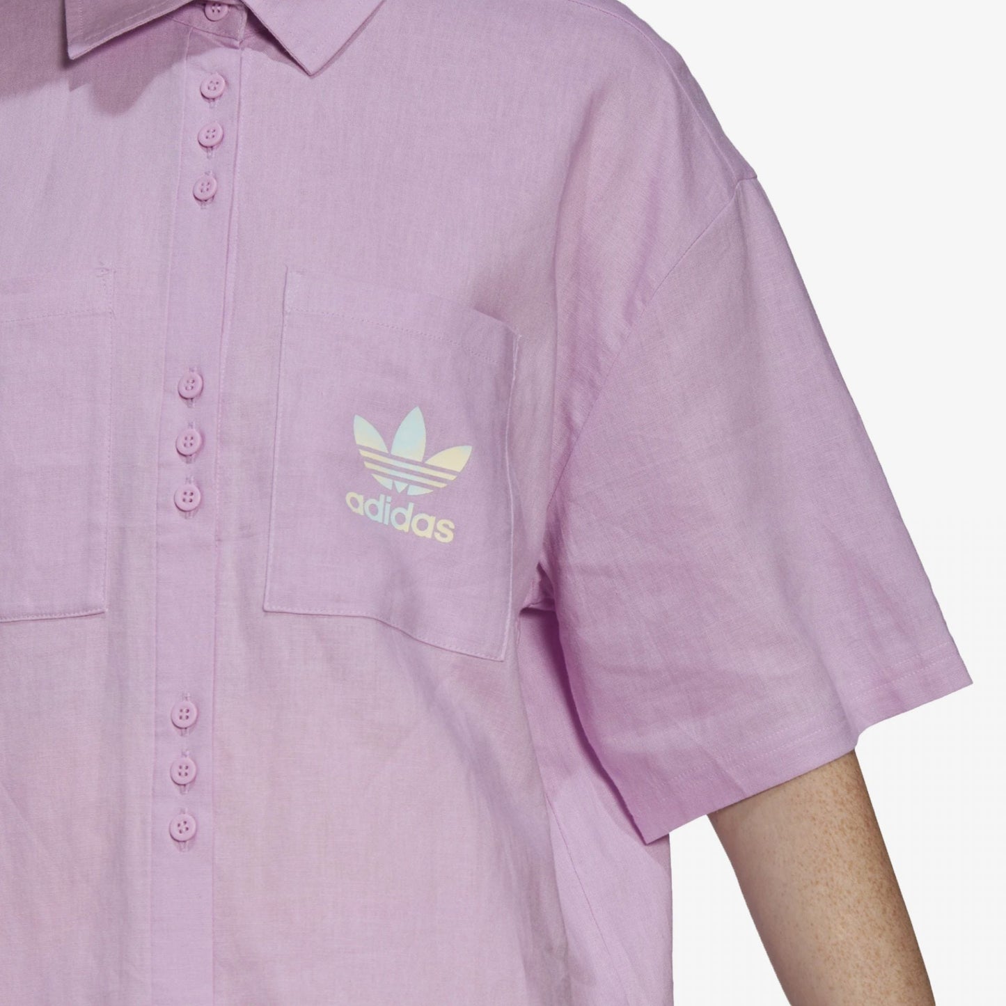 WMN'S LINEN SHIRT  'BLISS LILAC'