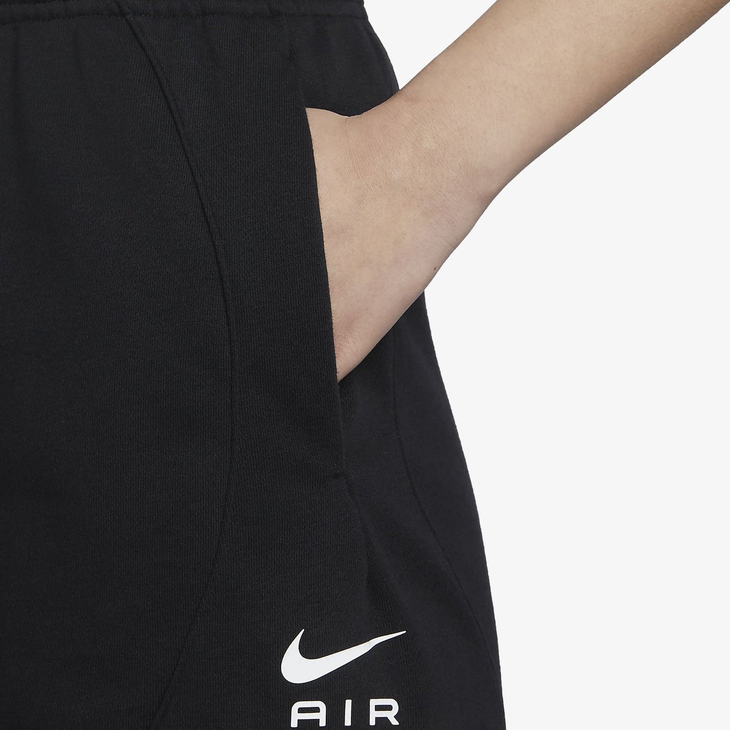 WMN'S MID RISE FLEECE SHORTS  'BLACK'