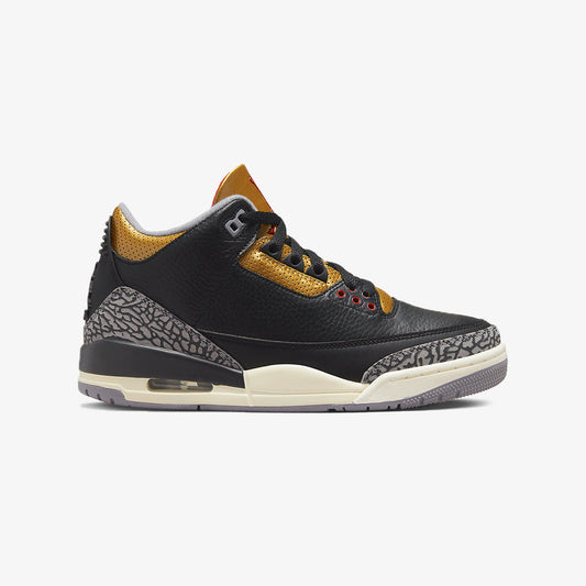 WMN'S AIR JORDAN 3 RETRO 'BLACK/FIRE RED-METALLIC GOLD'